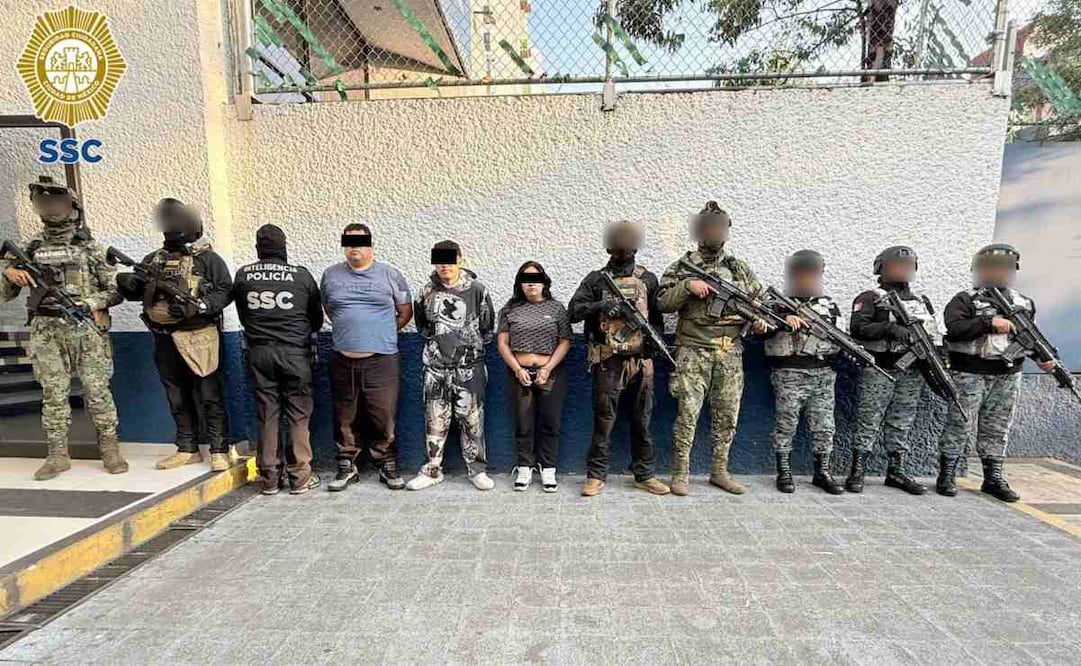 Tras cateo en inmueble de Iztacalco, detienen a 6 personas, entre los que se encuentra presunto integrante de "Los Tanzanios". Foto: Especial.
