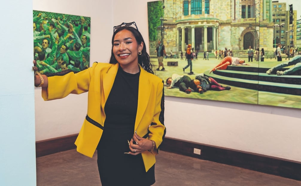 Las pinturas de Canel reflejan el agotamiento que todas las personas padecen en la actualidad. Foto: Hugo Salvador/ EL UNIVERSAL