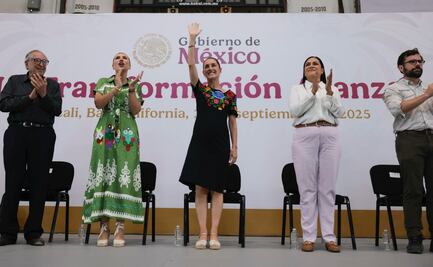 Sheinbaum destaca 85% de abastecimiento de medicamentos en BC; defiende la justicia social como principio rector