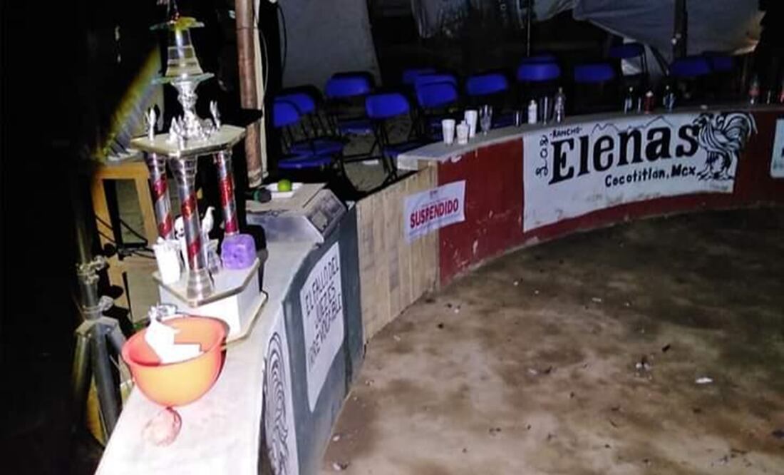 En el Rancho Las Elenas se habían congregado decenas de asistentes para presenciar el combate de las aves. Foto: Especial