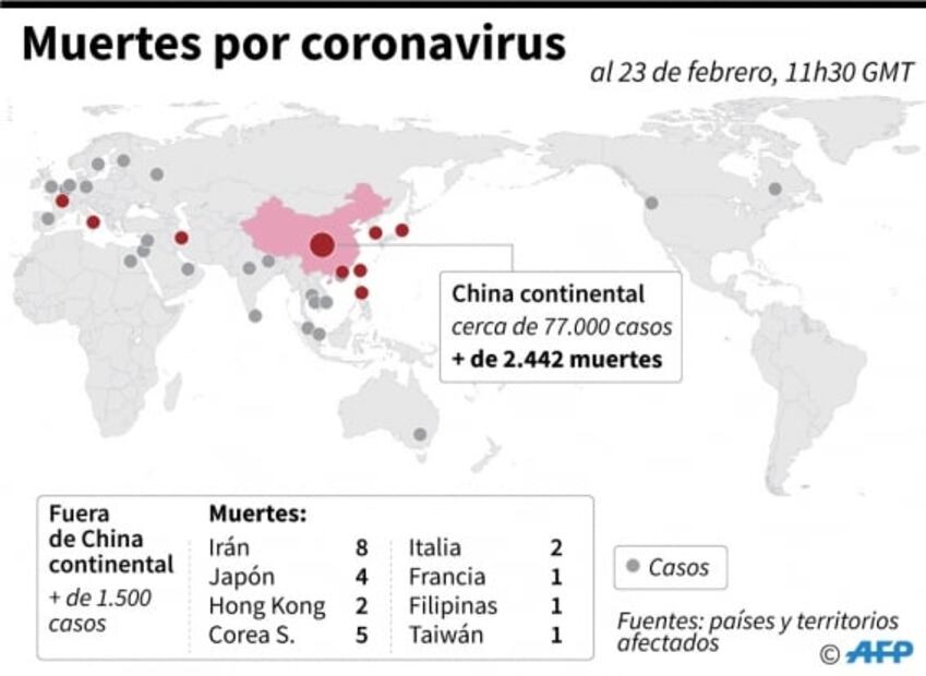 Países vecinos cierran fronteras con Irán tras 8 muertos por coronavirus