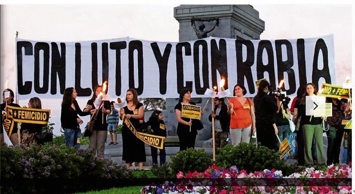 Activistas chilenas participan en uno de los encuentros de repudio a la violencia contra la mujer, Foto: Red chilena contra la violencia