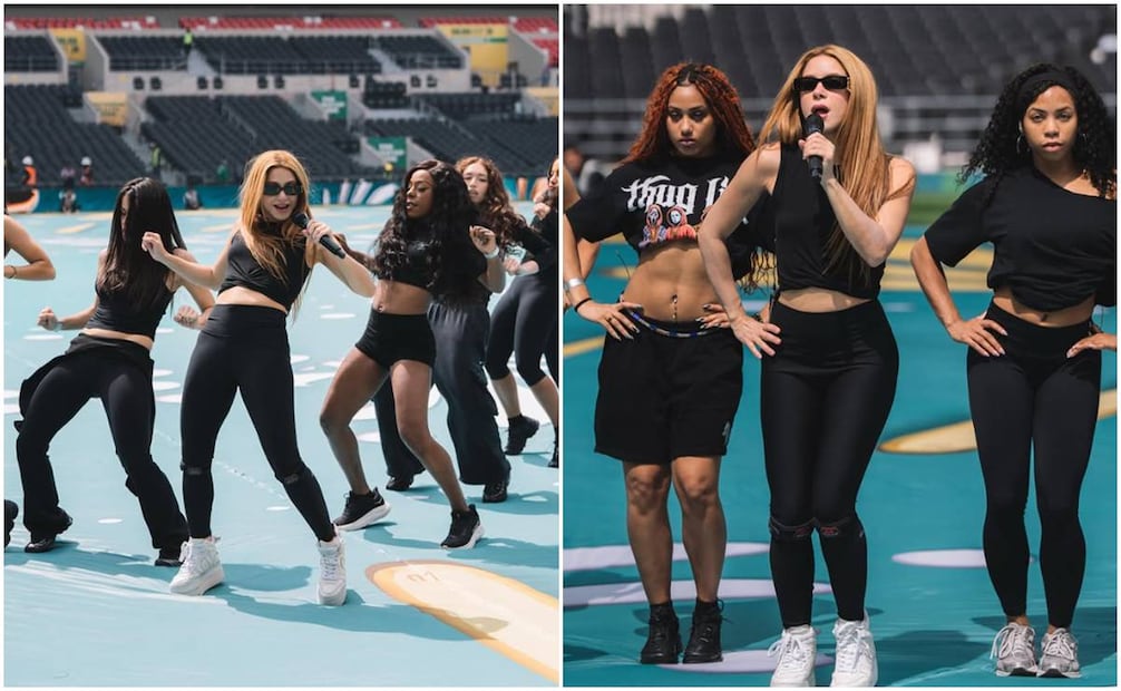 Shakira comparte fotos de su ensayo en el Estadio Ciudad de México previo a la inauguración del Mundial.
Instagram shakira
