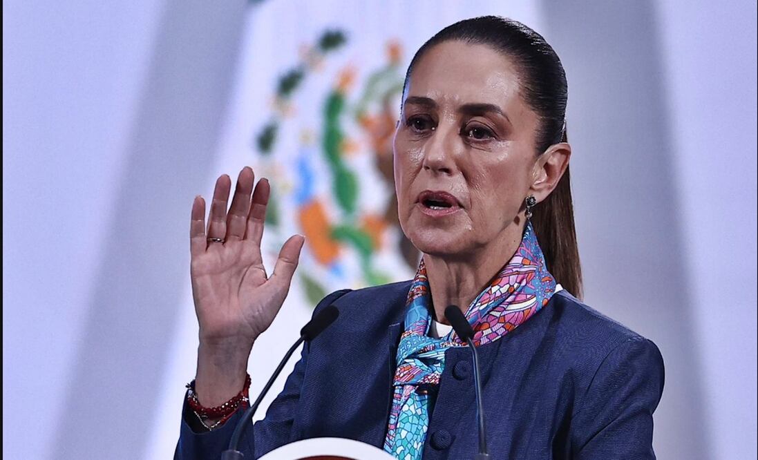 La presidenta Claudia Sheinbaum Pardo durante la mañanera del 4 de septiembre de 2025. Foto: Berenice Fregoso/EL UNIVERSAL