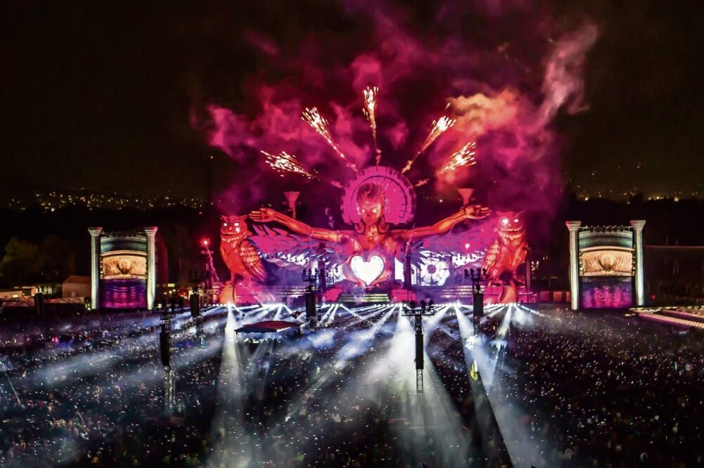 El escenario principal, Kinetic Gaia, es una representación de la Madre Tierra. (OCESA)