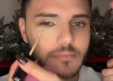 Mauro Icardi mostró cómo Wanda Nara tapó su golpe en el ojo con maquillaje