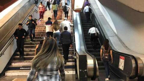 Denuncian usuarios escaleras eléctricas descompuestas en el Metro; están en operación 94.22%, responden autoridades
