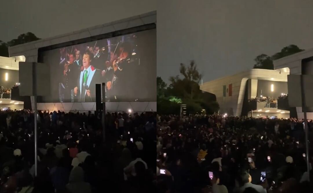 Fanáticos de Juan Gabriel disfrutando de la proyección de su concierto en la Cineteca Nacional. Foto: Vía X.