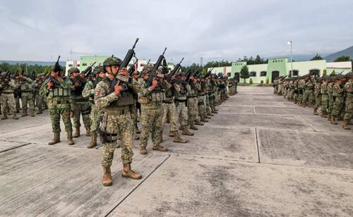 Despliegue de 600 elementos del Ejército mexicano en Guanajuato, con el fin de reforzar la seguridad y la paz. Foto: Especial