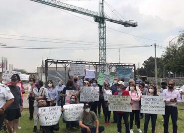 Protestan por construcción de centro comercial sobre Periférico Norte, en Naucalpan