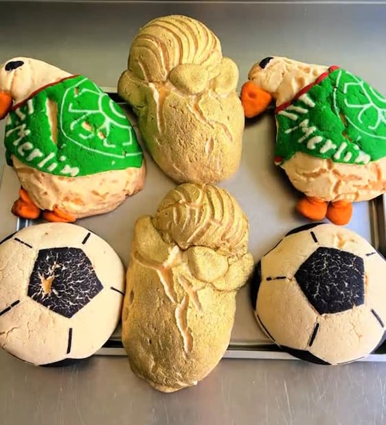 Además de Merlín, hay conchas de balón y de la copa. Foto: IG @bestcake_cdmx