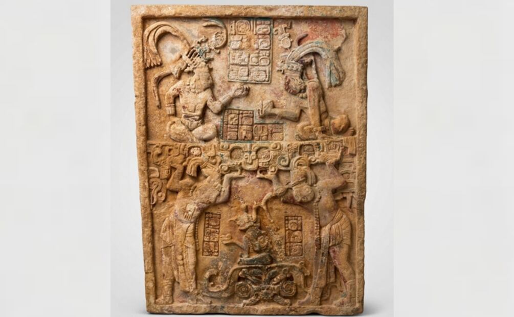 México recupera en Nueva York un dintel maya considerado patrimonio arqueológico (17/04/2026). Foto: Especial