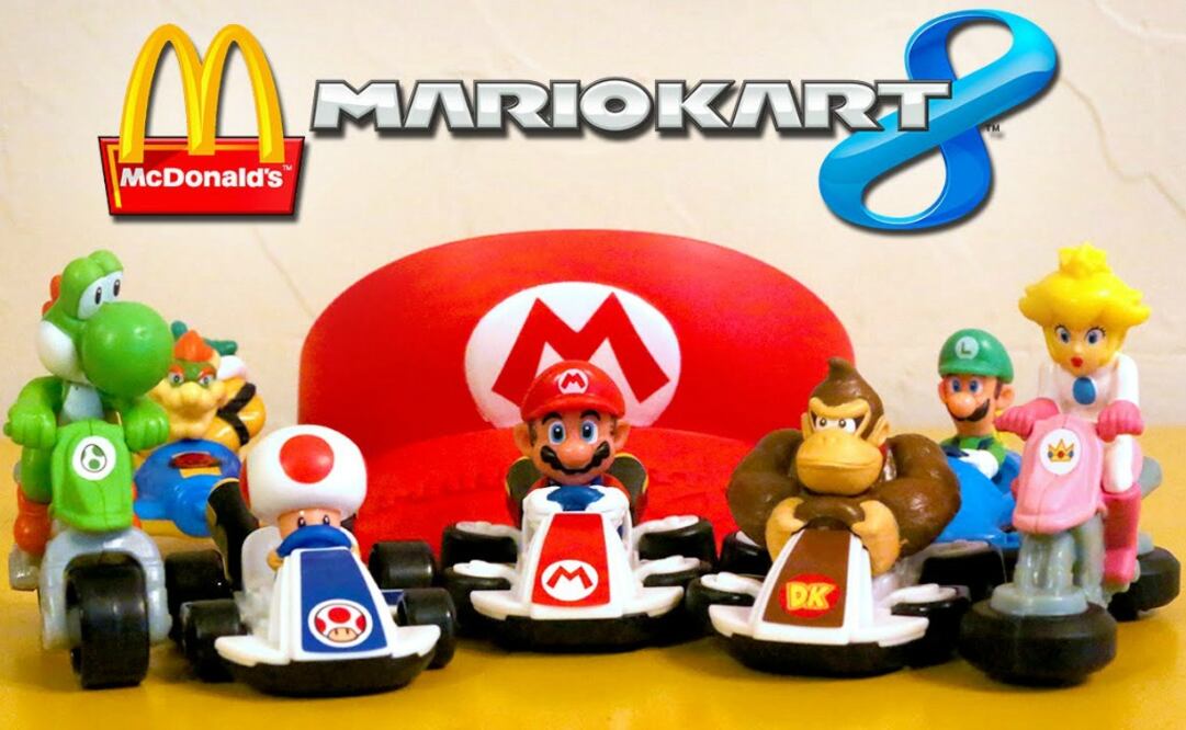 Mario, Luigi, la Princesa Peach, Yoshi, Donkey Kong, Toad y Bowser, serán los siete personajes que estarán disponibles en la Cajita Feliz a partir de esta semana.