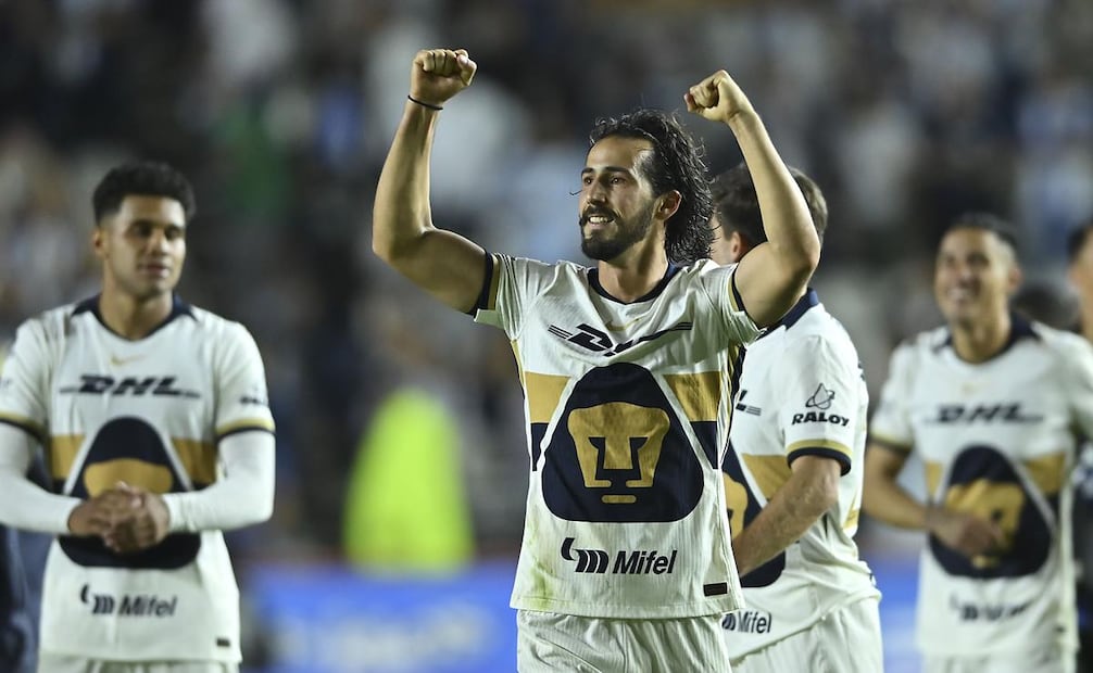 Pumas en festejo de gol, durante la fase regular del torneo Clausura 2026 - Foto: Imago7