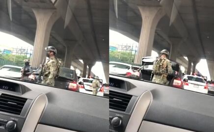 Video. En pleno debate sobre militarización, Marina realiza operativo en Periférico para liberar a víctima de secuestro