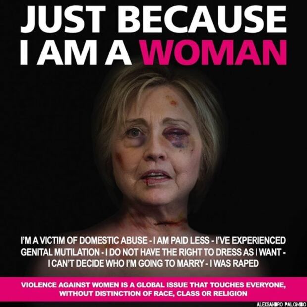 Michelle, Merkel y Clinton, "golpeadas" en campaña contra la violencia