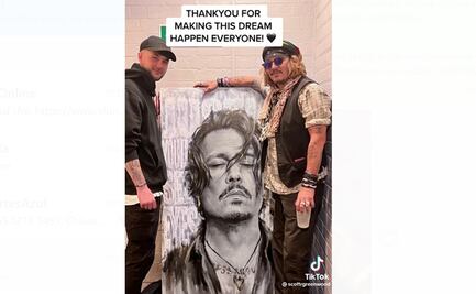 "Nada es imposible": fan sorprende a Johnny Depp al regalarle pintura de retrato