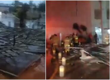 Así colapsó techo del IMSS de Tecámac tras intensas lluvias en Edomex