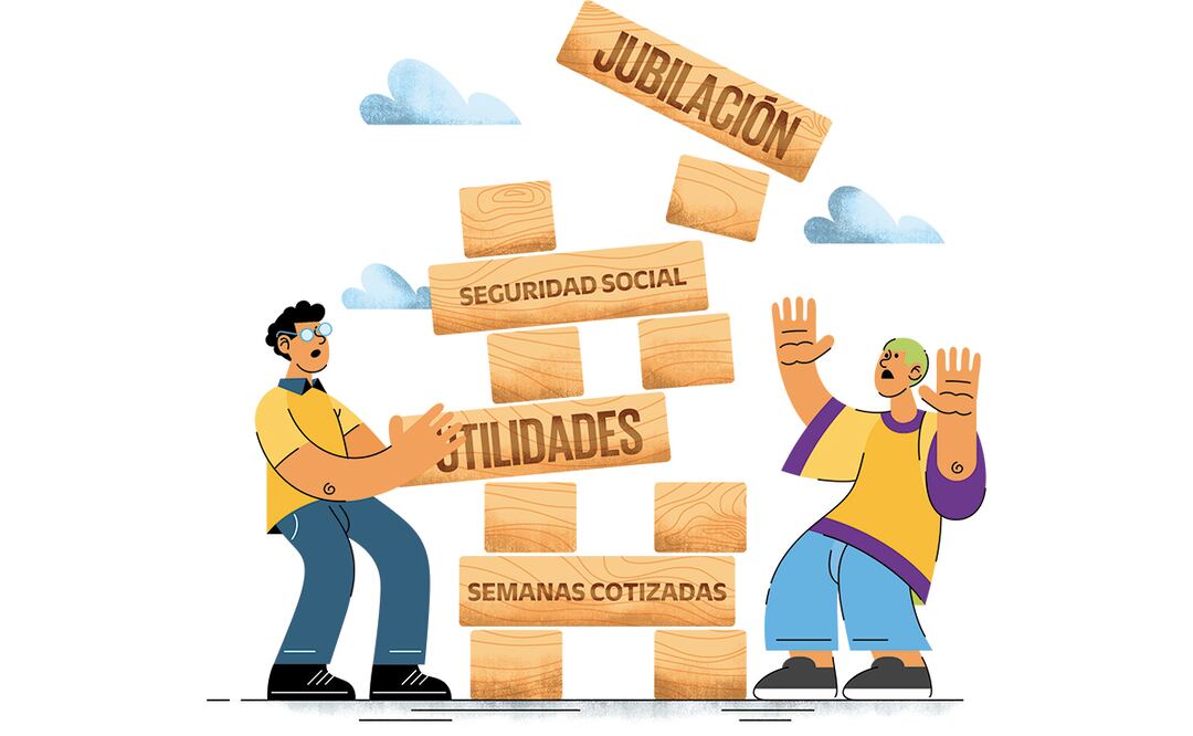 Retos del retiro para millennials y centennials. Ilustración: de Daniel Razo