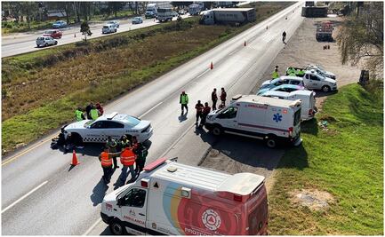 Choque entre camiones deja dos lesionados sobre la carretera panamericana Atlacomulco-Ixtlahuaca