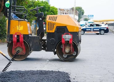 Cierran lateral de autopista México-Puebla por obras de bacheo