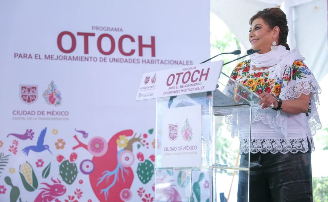 Clara Brugada presenta “Otoch”, programa para el mejoramiento de unidades habitacionales de CDMX. Foto: Especial.