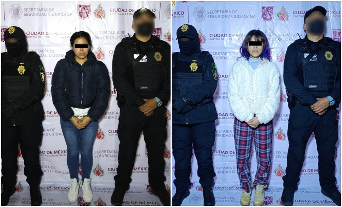 La Policía capitalina detuvo en diversos operativos a Concepción Guadalupe Chávez Treviño y a Jessica Esther Reza Granados. Foto: especial