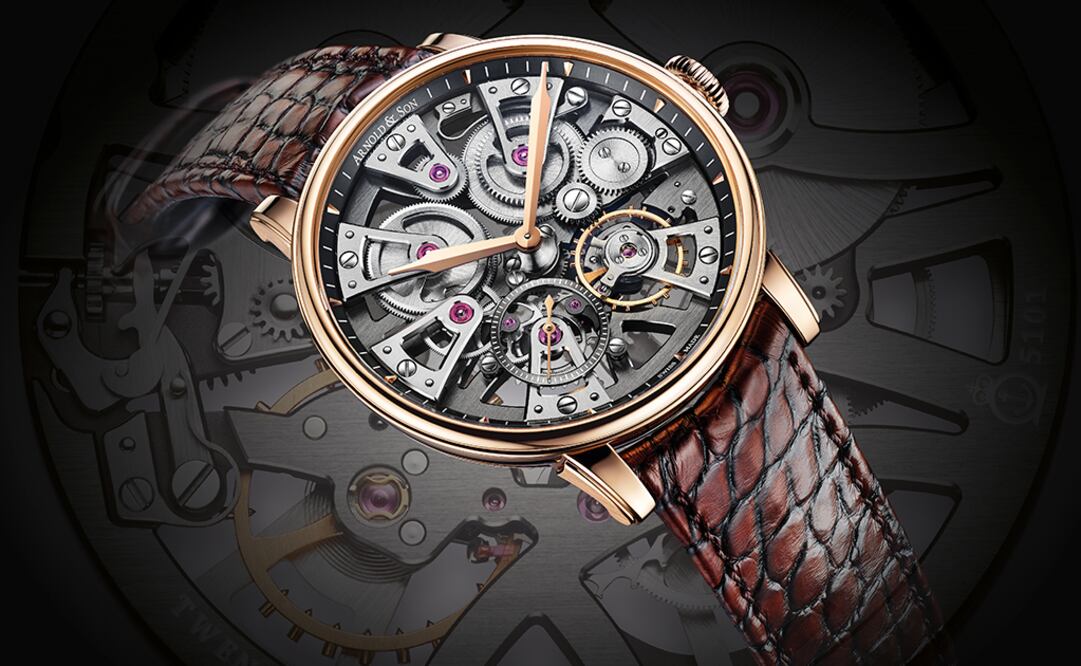 Arnold & Son presenta el nuevo rediseño del Nebula que se montó una caja de 38 mm de oro rojo y con un fabricación limitada a 50 piezas.