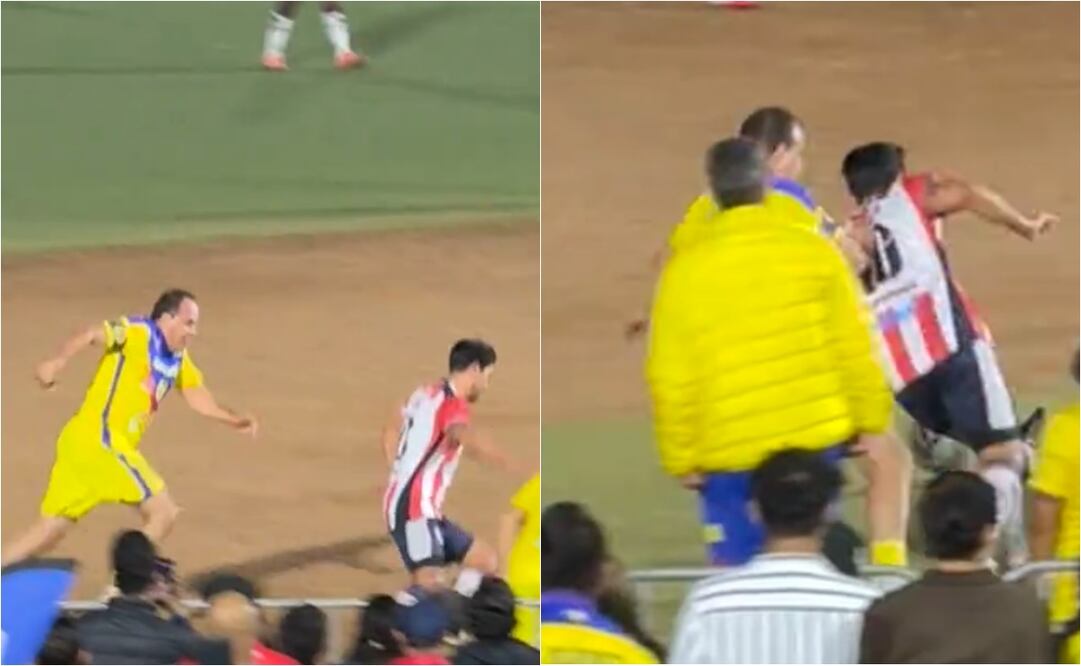 FOTO: ESPECIAL -  Cuauhtémoc Blanco explota en pleno partido amistoso y lanza patada al 'Venado' Medina