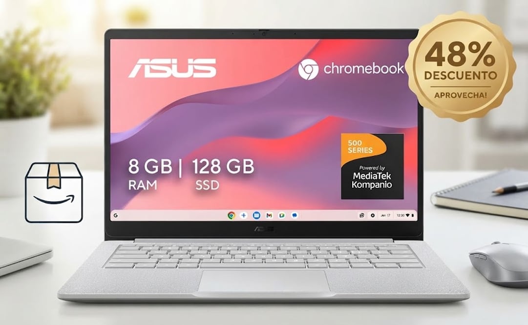 La ASUS Chromebook CM14 destaca por ofrecer una configuración enfocada en las actividades del día a día. Foto: IA