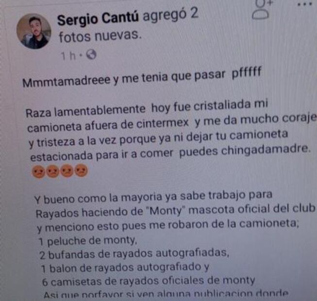 Mascota de Rayados fue robada 