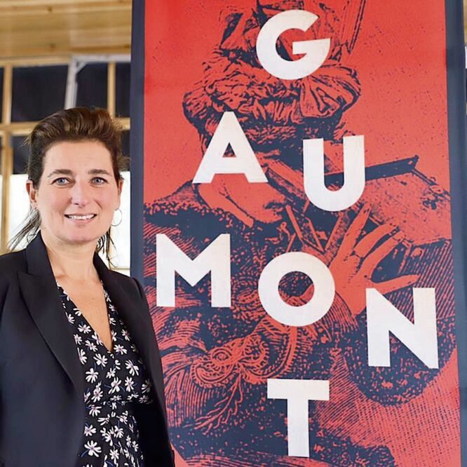 La directora general de Gaumont, Sodonie Dumas, explica que se trata de una exposición lúdica. BERENICE FREGOSO. EL UNIVERSAL