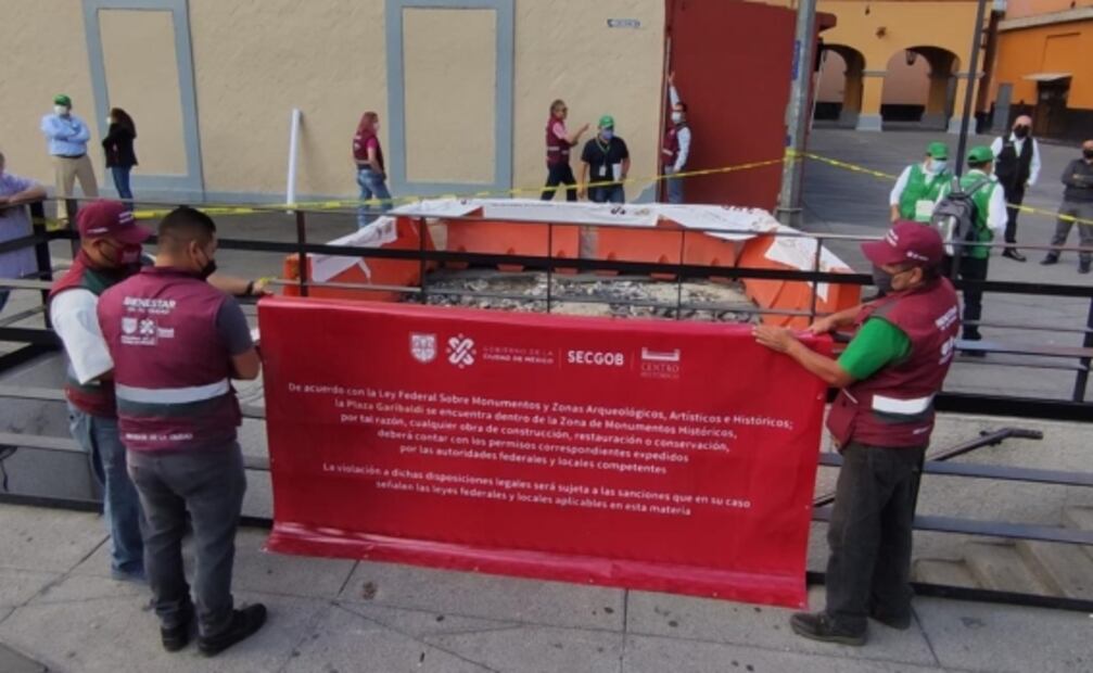 Suspenden trabajos de restauración en la Plaza Garibaldi en Centro Histórico de CDMX