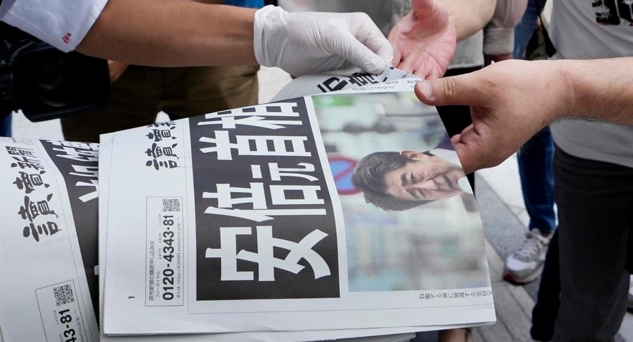 El ex primer ministro japonés Shinzo Abe . Foto: AP