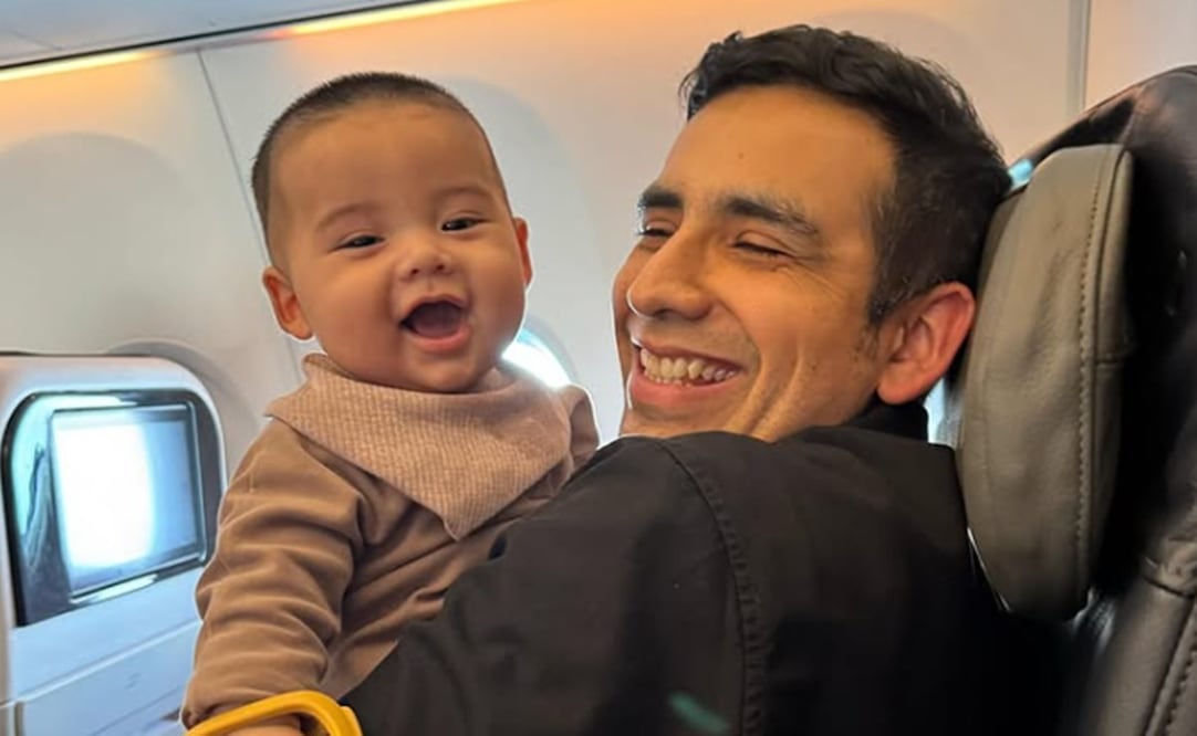 El Capi Pérez con su hijo Vicente.