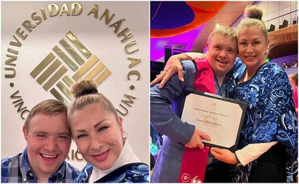 Leticia Calderón celebra que su hijo Luciano, con Síndrome de Down, terminara un diplomado