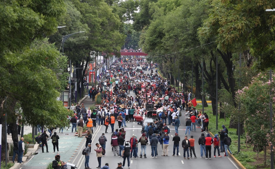 Marcha de la CNTE en CDMX. Foto: Valente Rosas / EL UNIVERSAL