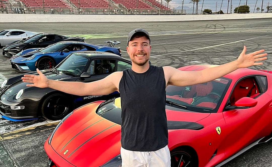 Mr. Beast consiguió subir a autos exclusivos y de colección. Foto: Instagram