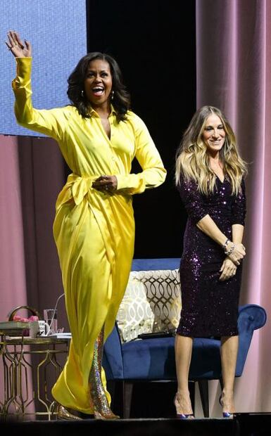 Michelle Obama presume las botas holográficas más arriesgadas de la temporada