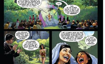 La "Mujer Maravilla" oficia boda gay