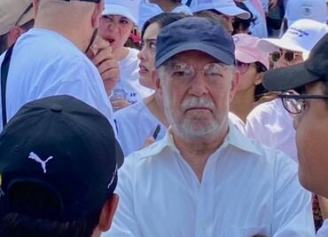 Ministro Juan Luis González Alcántara Carrancá se sumó a protesta y marcha en defensa del Poder Judicial