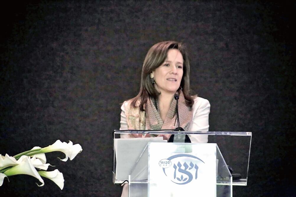 Margarita Zavala fue la invitada de honor de la Organización de Mujeres Sionistas México, en el Centro Cultural Monte Sinaí (ALEJANDRA LEYVA. EL UNIVERSAL)