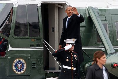 Los Obama se despiden de Washington