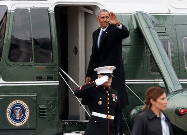 Los Obama se despiden de Washington