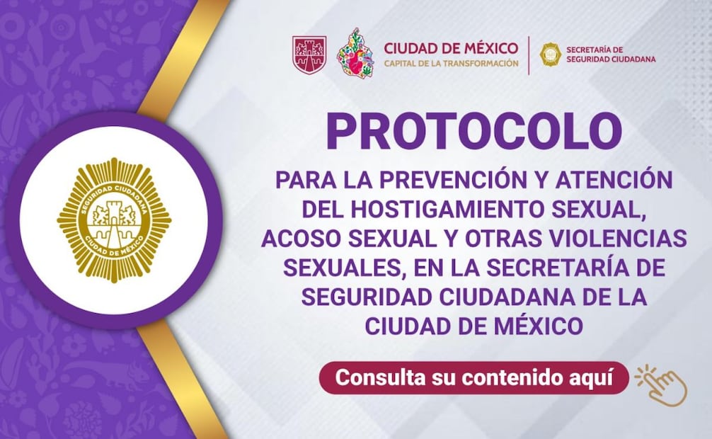 SSC emite protocolo para prevenir y atender las violencias sexuales dentro de la corporación.
Foto: Especial.