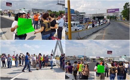 Continúan bloqueos por falta de pagos en Tabasco