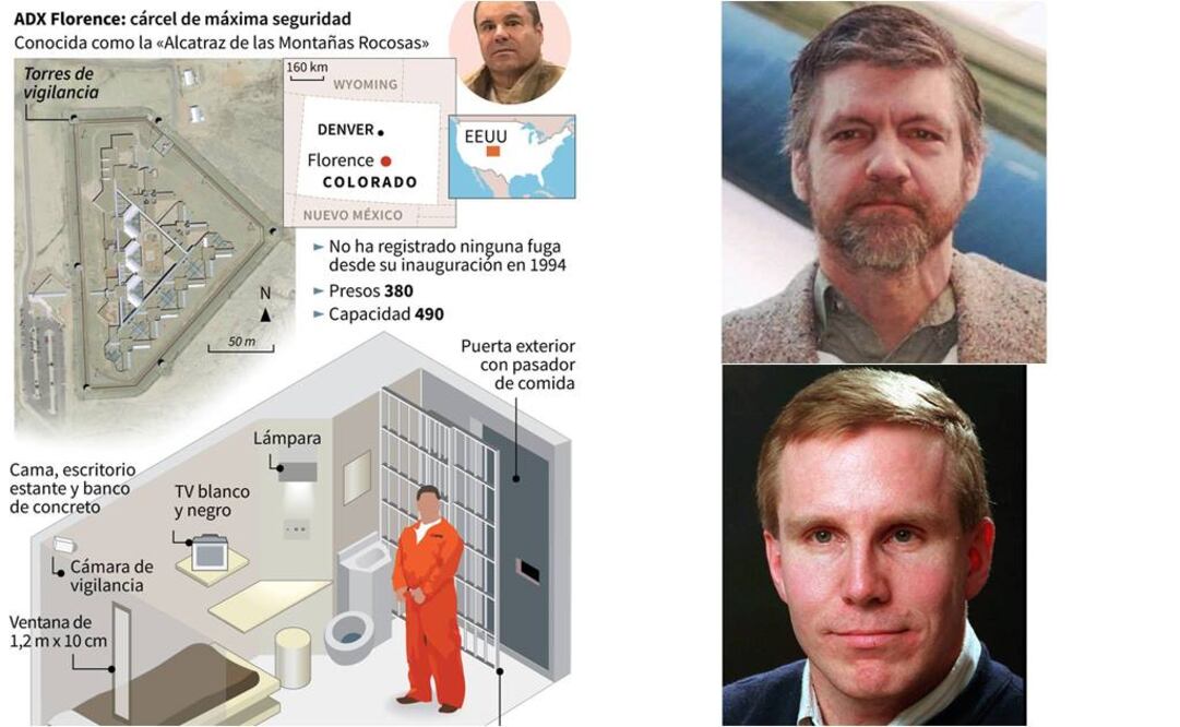 La prisión federal de máxima seguridad en Colorado, el "Alcatraz de las Rocosas" (Foto: AFP)