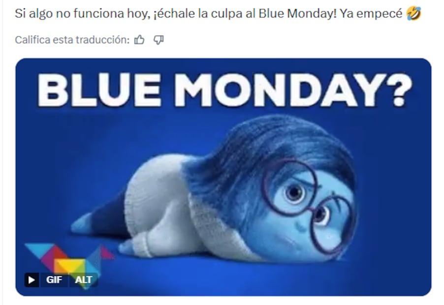 Memes de Blue Monday. Foto: X