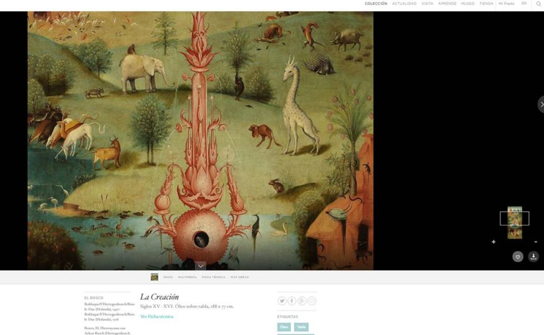 La web permite relacionar las obras con otros activos del museo, permitiendo el acceso a más de 20 mil conferencias, actividades, exposiciones, documentos y archivos para establecer una mayor implicación del usuario. FOTO: Museodelprado.es