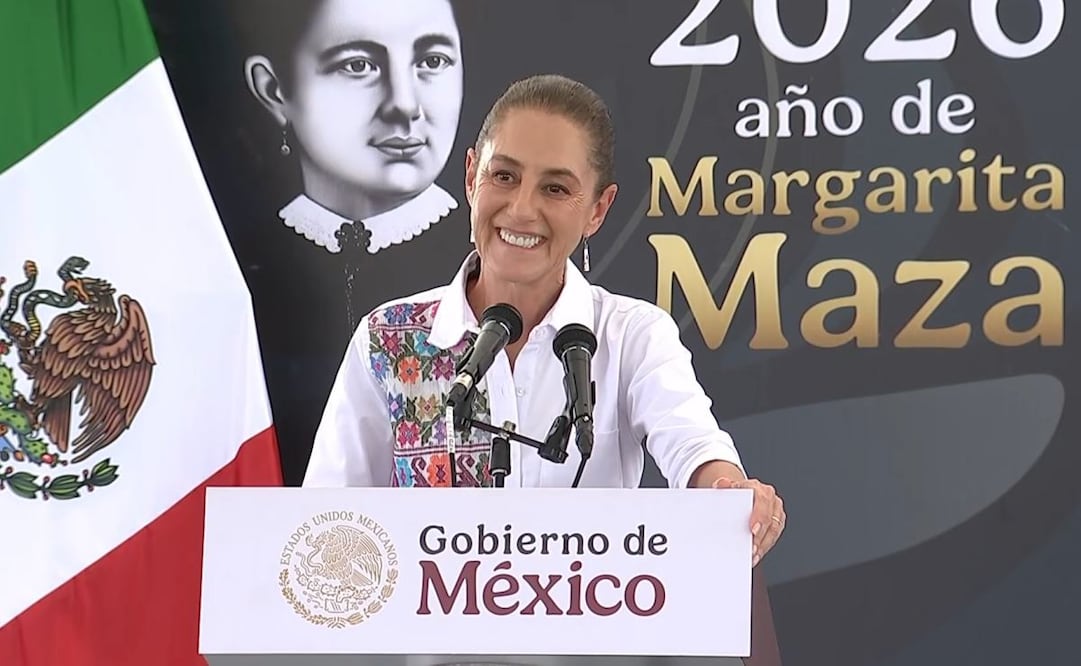 La presidenta Claudia Sheinbaum durante la inauguración de un hospital del IMSS-Bienestar en Ciudad Madero, Tamaulipas (16/08/2026). Foto: Captura